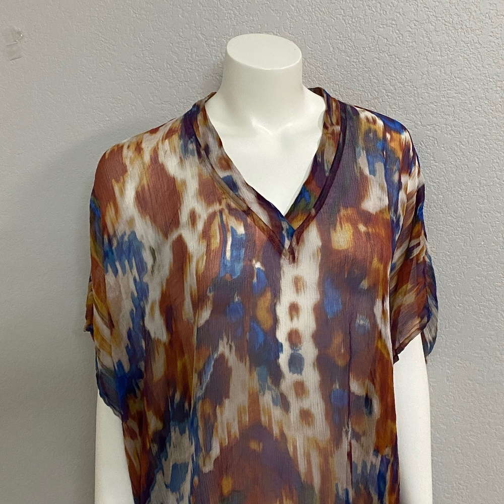 Chico’s Sheer Silk Top - Picture 3 of 9